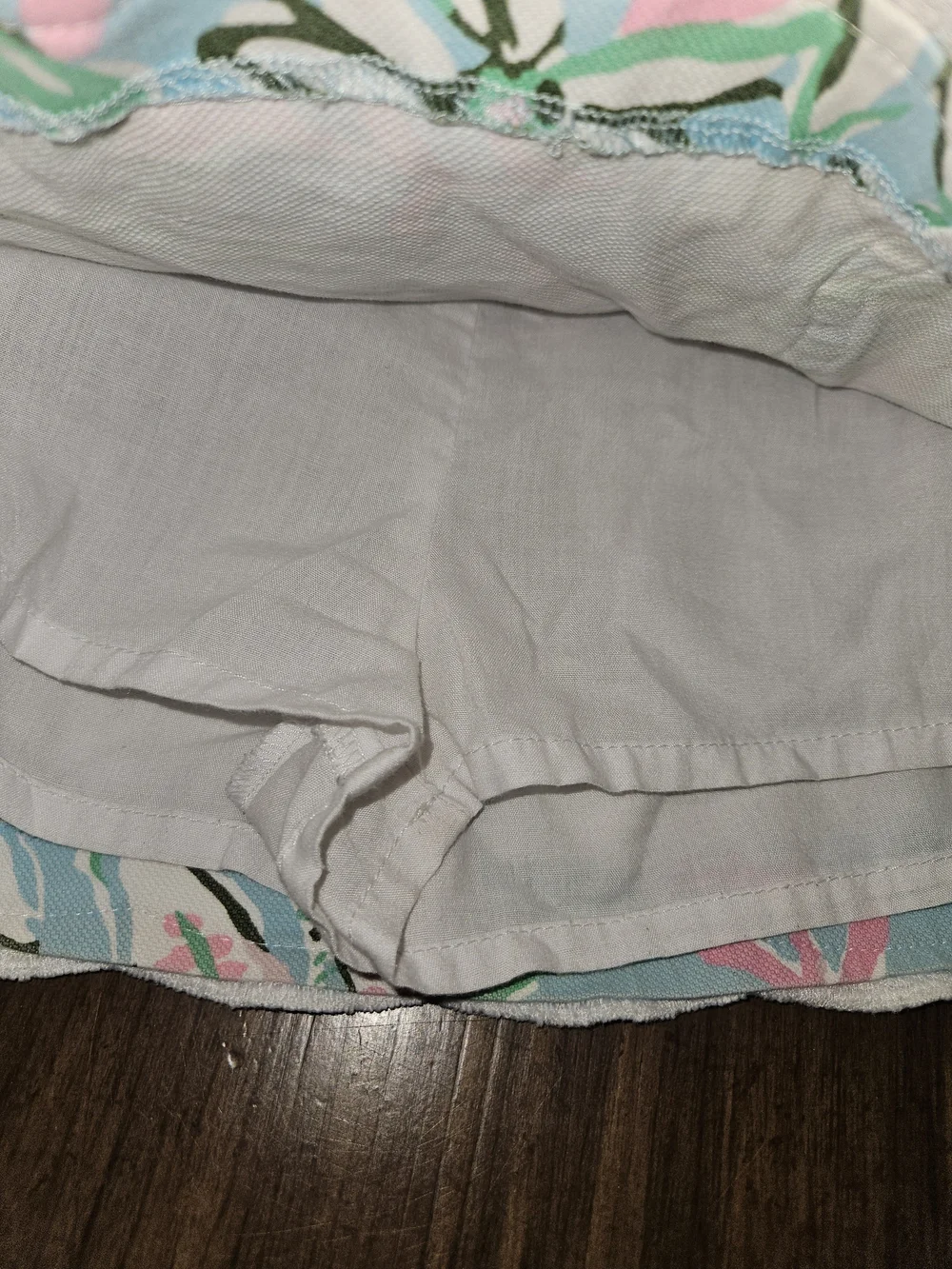 Lilly Pulitzer Light Blue Floral Girls Skort with Pink & Green Accents